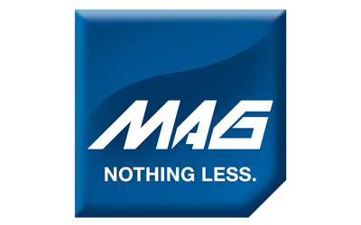 Auf diesem Bild sehen Sie das Logo der MAG maschines GmbH.